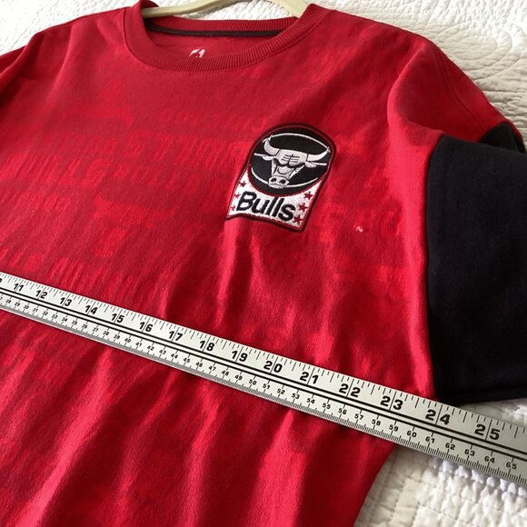 Chicago Bulls NBA Red/Black “Established 1966" Long Sleeve Sweatshirt Mens Size - Picture 4 of 13